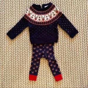 Christmas Outfit! Reindeer sweater and reindeer pants for baby boy